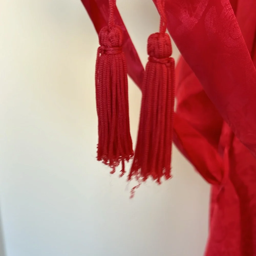 Vintage Victoria’s Secret Gold Label Nightie‎ and Kimono Style Robe Set - Red